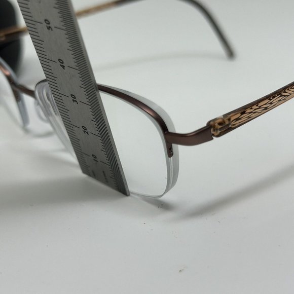 Silhouette 4453 40 6057 Titanium Brown Half Rim Eyeglasses Frames 52-18 140 - Picture 11 of 13